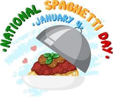 National Spaghetti Day Banner Design vector