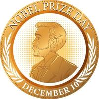 diseño de banner del día del premio nobel vector