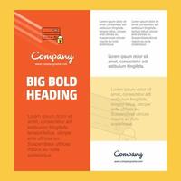 Secure credit card Business Company Poster Template with place for text and images vector background