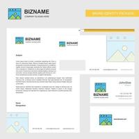 Image Business Letterhead Envelope and visiting Card Design vector template