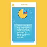 Pie chart mobile vertical banner design design Vector