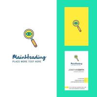 Search Creative Logo and business card vertical Design Vector