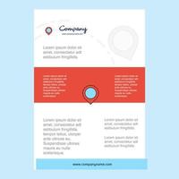 Template layout for Map navigation comany profile annual report presentations leaflet Brochure Vector Background