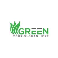 Green Leaf Organic Logo Design Vector Template, Green Leafs, Organic