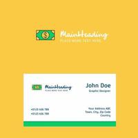 Dollar logo Design with business card template Elegant corporate identity Vector