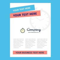 Stop watch Title Page Design for Company profile annual report presentations leaflet Brochure Vector Background