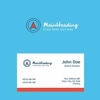 Map pointer logo Design with business card template Elegant corporate identity Vector