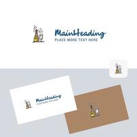 Drinks vector logotype with business card template Elegant corporate identity Vector