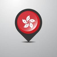 Hongkong Map Pin vector