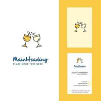 Cheers Creative Logo and business card vertical Design Vector