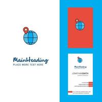 Map location Creative Logo and business card vertical Design Vector