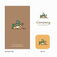 Scenery Company Logo App Icon and Splash Page Design Creative Business App Design Elements vector