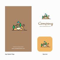 Scenery Company Logo App Icon and Splash Page Design Creative Business App Design Elements vector