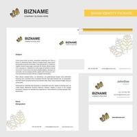 Wheat Business Letterhead Envelope and visiting Card Design vector template