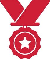 red badge correct mark icon. red reject icon. certified medal icon. vip check symbol vector