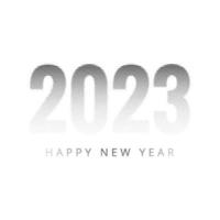 tarjeta de vacaciones de año nuevo 2023 con puntos sobre fondo blanco vector