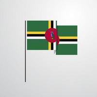 Dominica waving Flag design vector