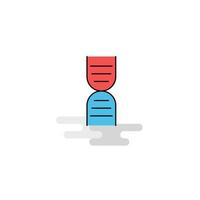 Flat DNA Icon Vector