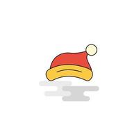 Flat Santa clause cap Icon Vector