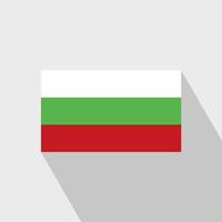 vector de diseño de larga sombra de bandera de bulgaria