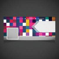 Abstract background social media cover desgin vector