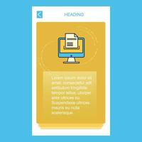 Document downloading mobile vertical banner design design Vector