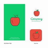 Apple Company Logo App Icon and Splash Page Design Creative Business App Design Elements vector