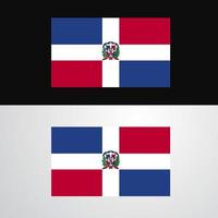 diseño de banner de bandera de república dominicana vector