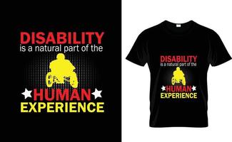 DISABILITY IS A...AWESOME T SHIRT vector