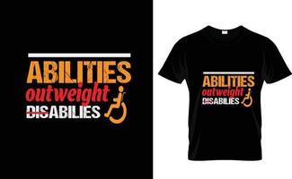 ABILITIES OUT WEIGHT...CUSTOM T SHIRT vector