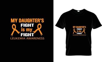 mis hijas... leucemia camiseta vector