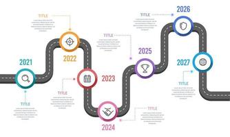 Company is milestones have passed 7 years on a fiercely competitive path. Presentation business timeline. vector