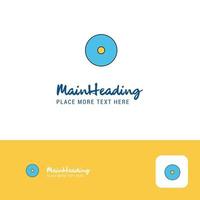 Creative CD Logo Design Flat color Logo place for Tagline Vector Illustration