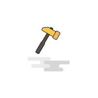 Flat Hammer Icon Vector