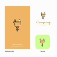 Plough Company Logo App Icon and Splash Page Design Creative Business App Design Elements vector