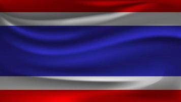 vector gráfico de bandera de tailandia realista