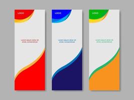vertical business banner collection template design vector