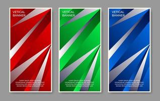 vertical banner collection geometry shape vector