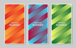 vertical banner collection geometry shape vector