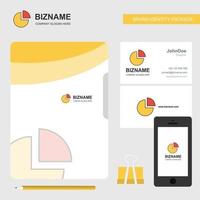 Pie chart Business Logo File Cover Visiting Card and Mobile App Design Vector Illustration