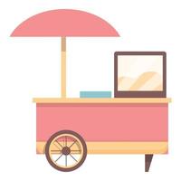 vector de dibujos animados de icono de bocadillo de helado. comida de la calle