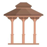 Patio shelter icon cartoon vector. Pergola house vector