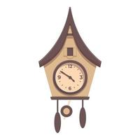 Pendulum Cuckoo Clock icon cartoon vector. Old watch vector