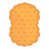 Bakery cracker icon cartoon vector. Food cookie vector