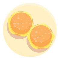 vector de dibujos animados de icono de panadería portugal. comida lisboa