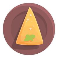 vector de dibujos animados de icono de tarta de queso. cocina comida