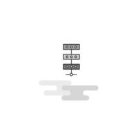 Network Web Icon Flat Line Filled Gray Icon Vector