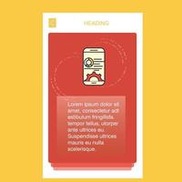 Mobile setting mobile vertical banner design design Vector