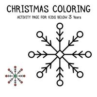 Christmas Coloring Actvity Book For Kids Below 3 Years vector