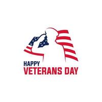 Veterans day vector. Veterans day celebration. Vector illustration isolated on white background.